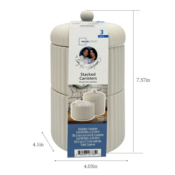 New 3 Piece Bathroom Canisters Containers Storage Canister Toiletries Personal H - Picture 15 of 15